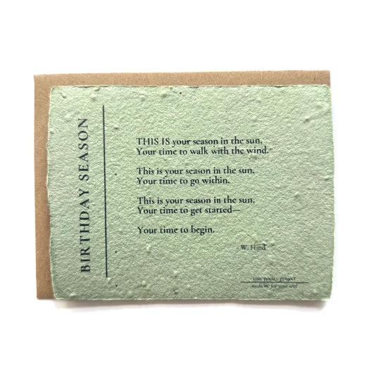 Birthday Season: Plantable Herb Seeded Card