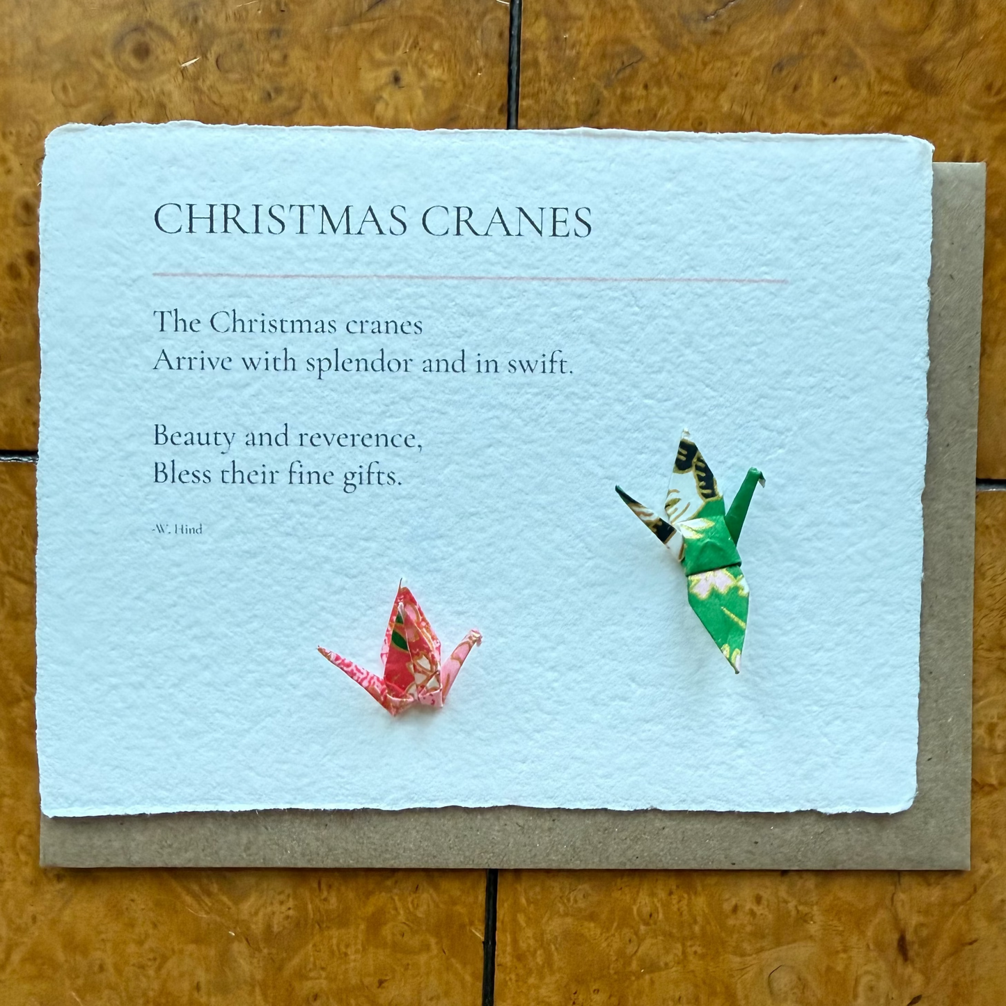 Christmas Cranes: Plantable Wildflower Christmas Card