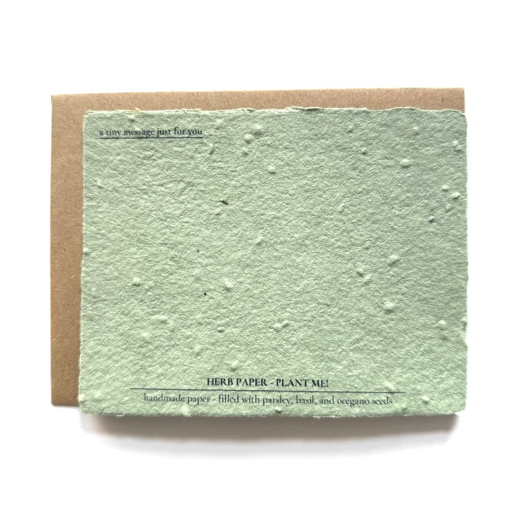 Thank You: Plantable Herb Seeded Card