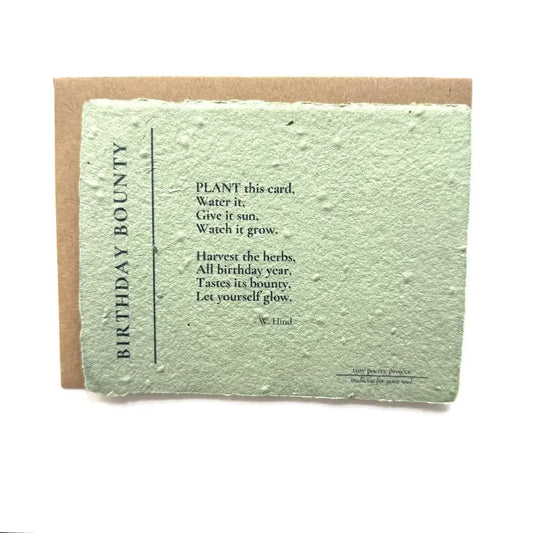 Birthday Bounty: Plantable Herb Seeded Card