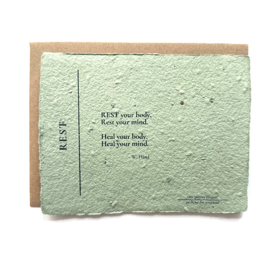 Rest: Plantable Herb Seeded Card