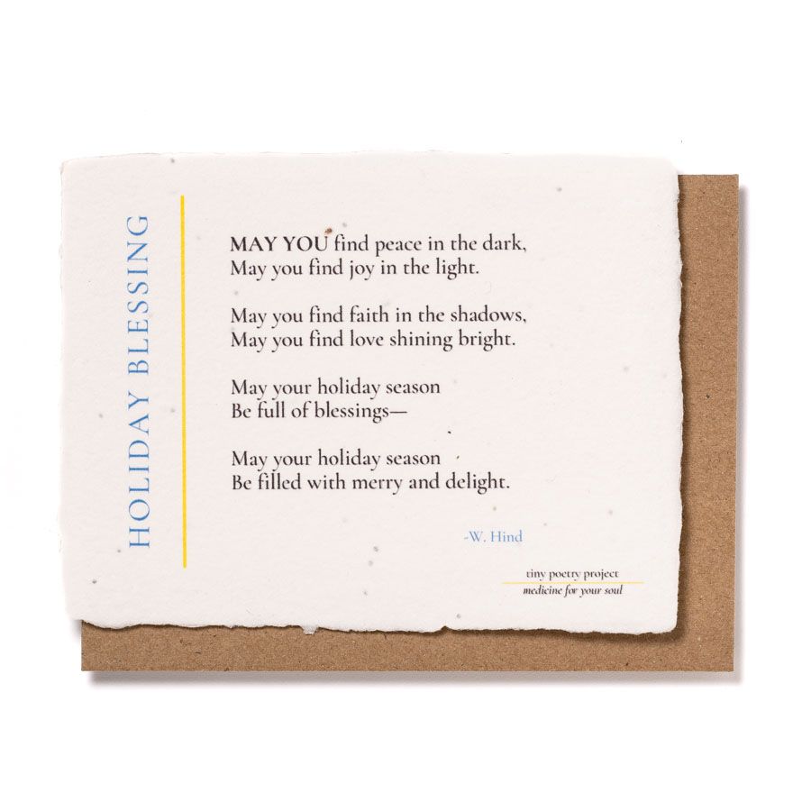 Holiday Blessing: Plantable Wildflower Christmas Card